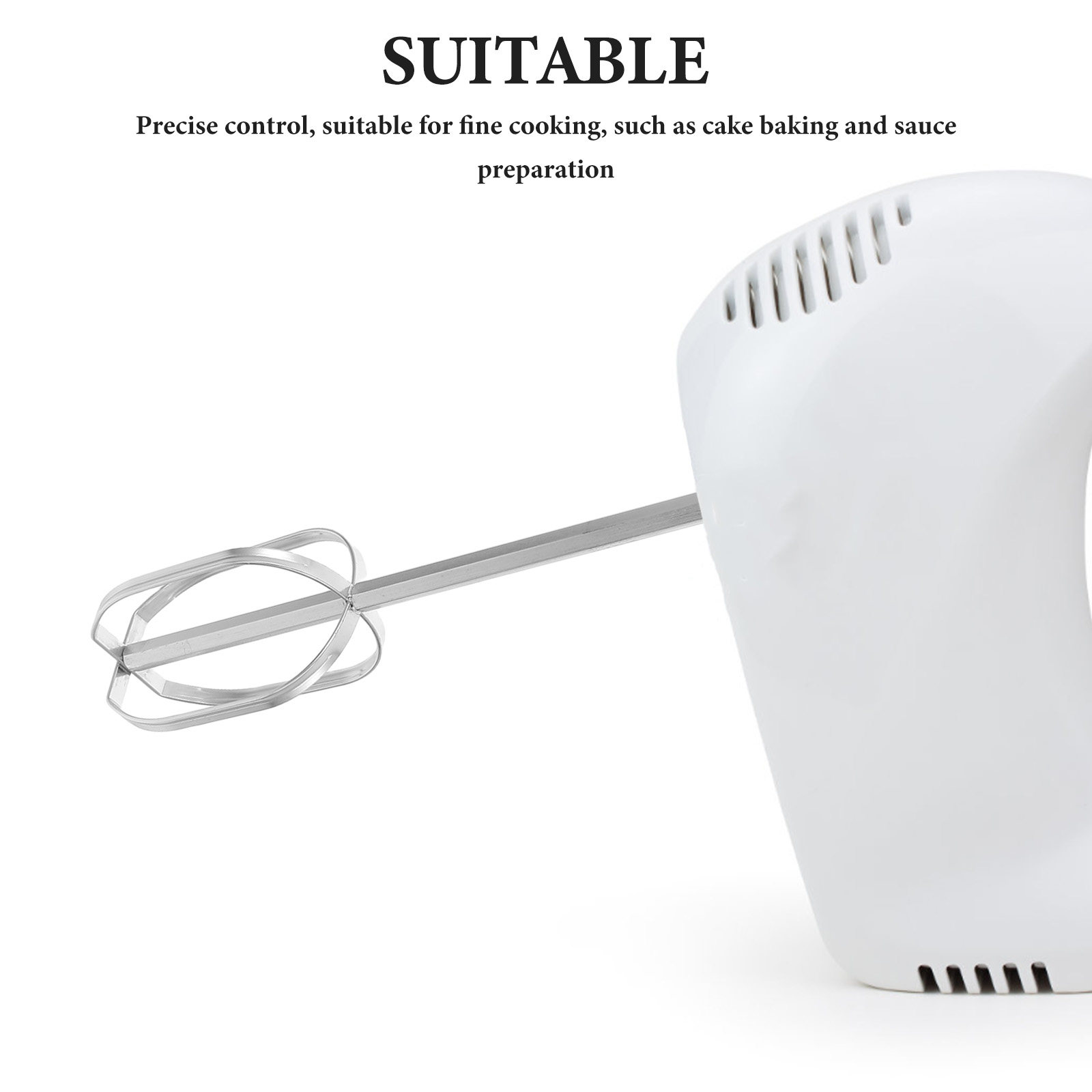 Hand Mixer Electric - Elektrischer Fleischmixer-Rührer-Aufsatz aus Edelstahl mit verlängertem