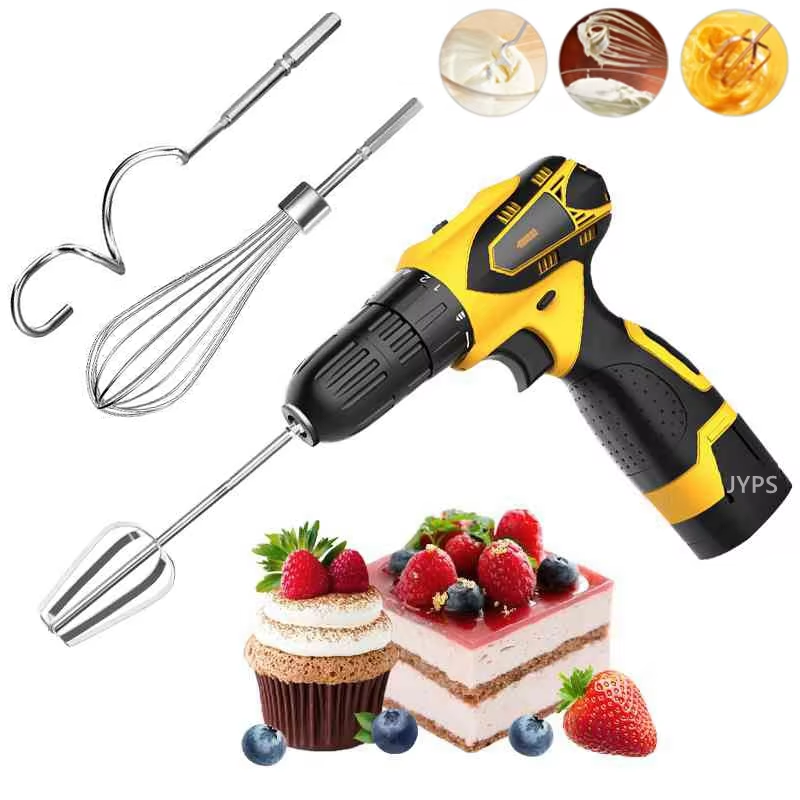 Hand Mixer Electric - Edelstahl-Eierschneebesen Handmixer Geeignet für Bohrmaschine Elektrischer