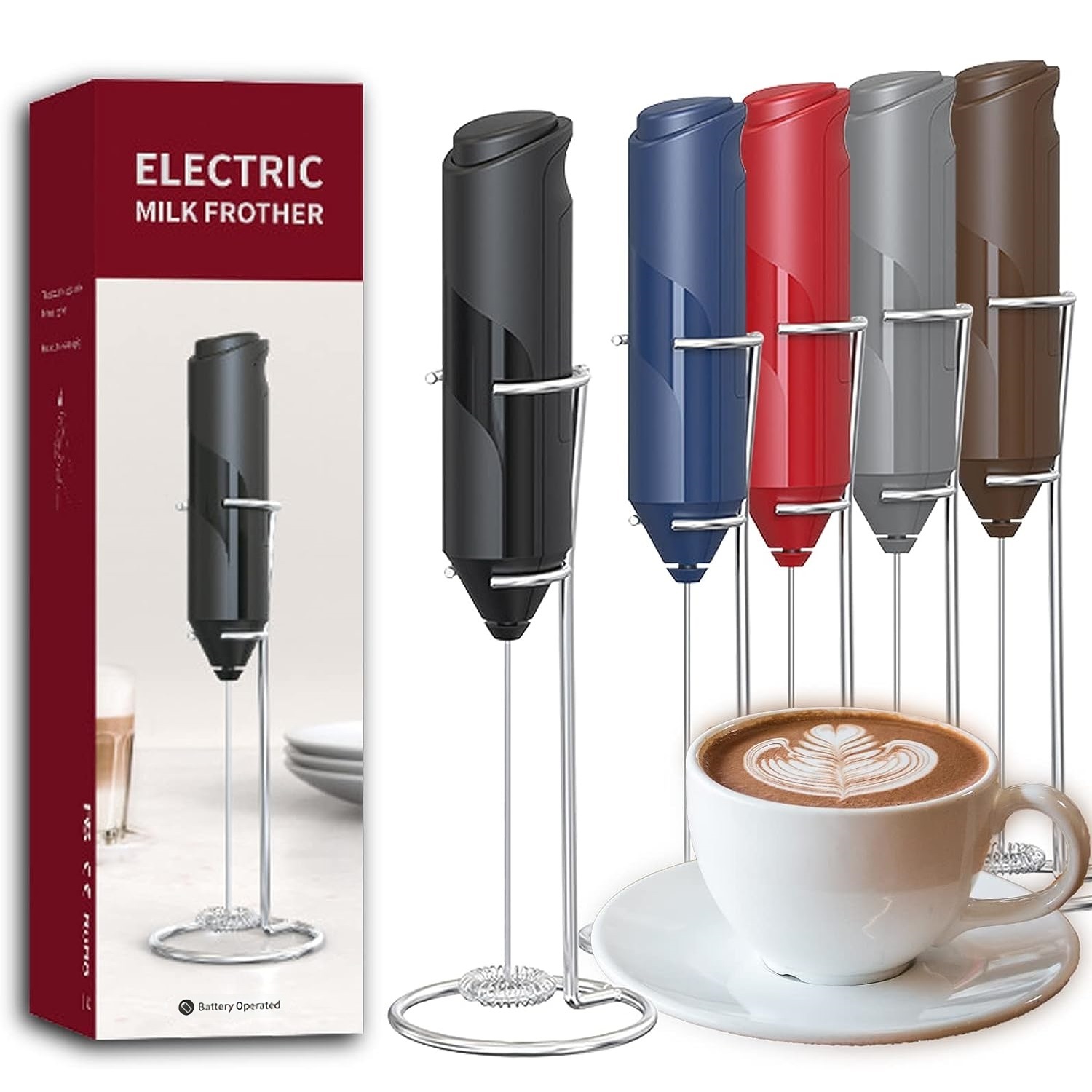 Hand Mixer Electric - Elektrische Milch Schäumer Kaffee Maker Hand