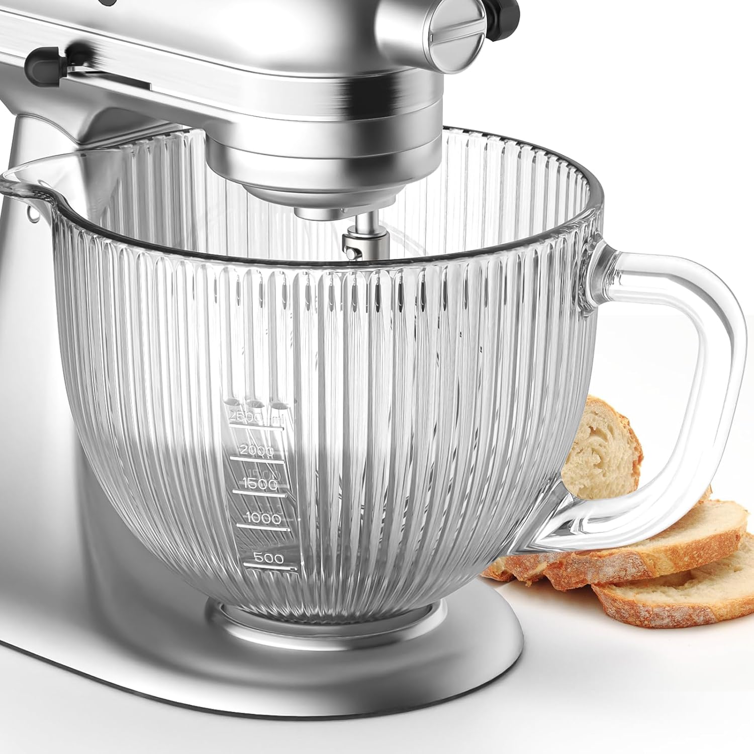 Stand Mixer Bowl - GVODE Glasschüssel für Kitchenaid Mixer, 4,5–5