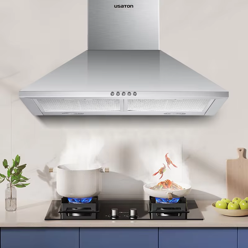 Kitchen Appliances Price - Edelstahl Wandmontierte Dunstabzugshaube im Schlichten Stil,