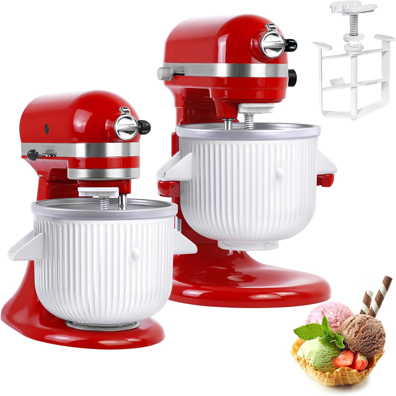 Stand Mixer Bowl - Eismaschinen-Aufsatz für KitchenAid-Standmixer – kompatibel mit