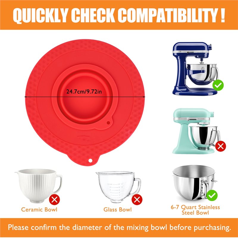 AD24 Silikon-Mixerschüsselabde – Stand Mixer Bowl Bewertung und Preis