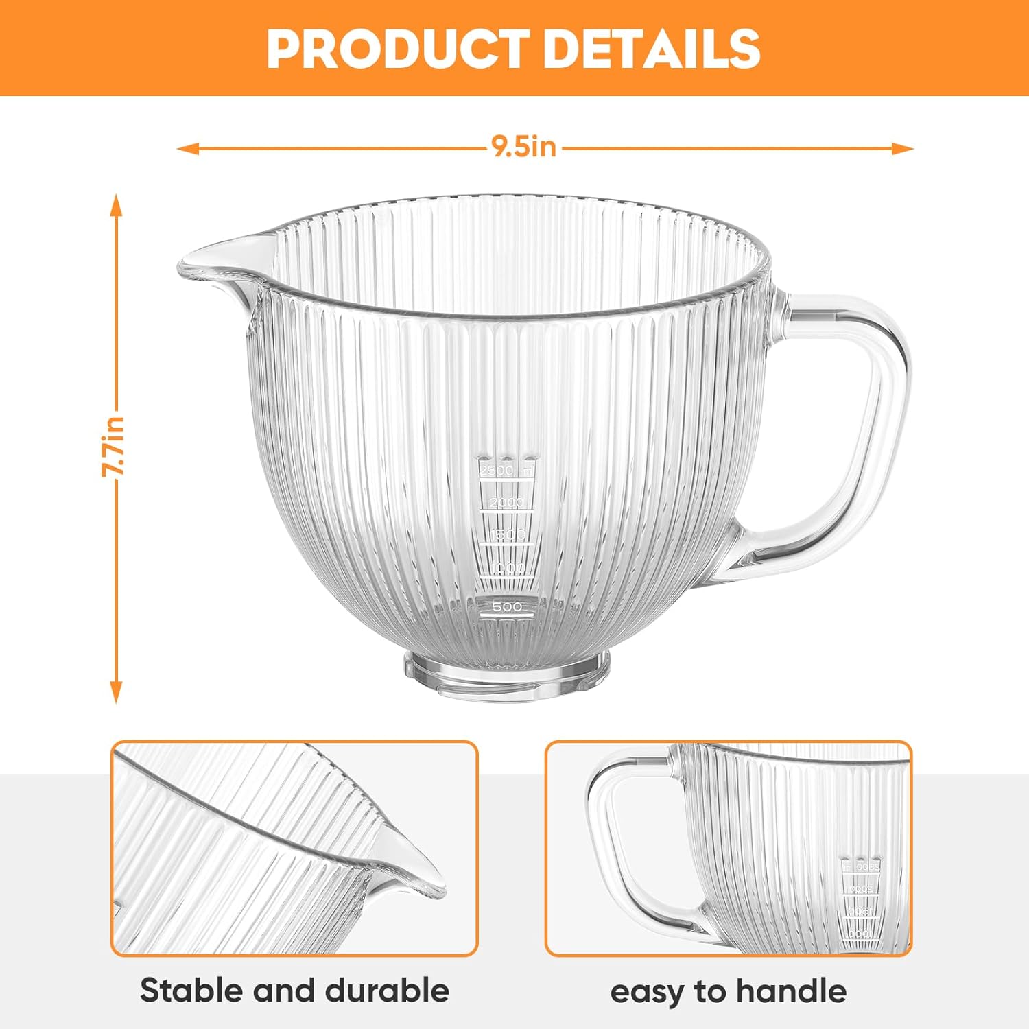 GVODE Glasschüssel für Kitchen – Stand Mixer Bowl Bewertung und Preis