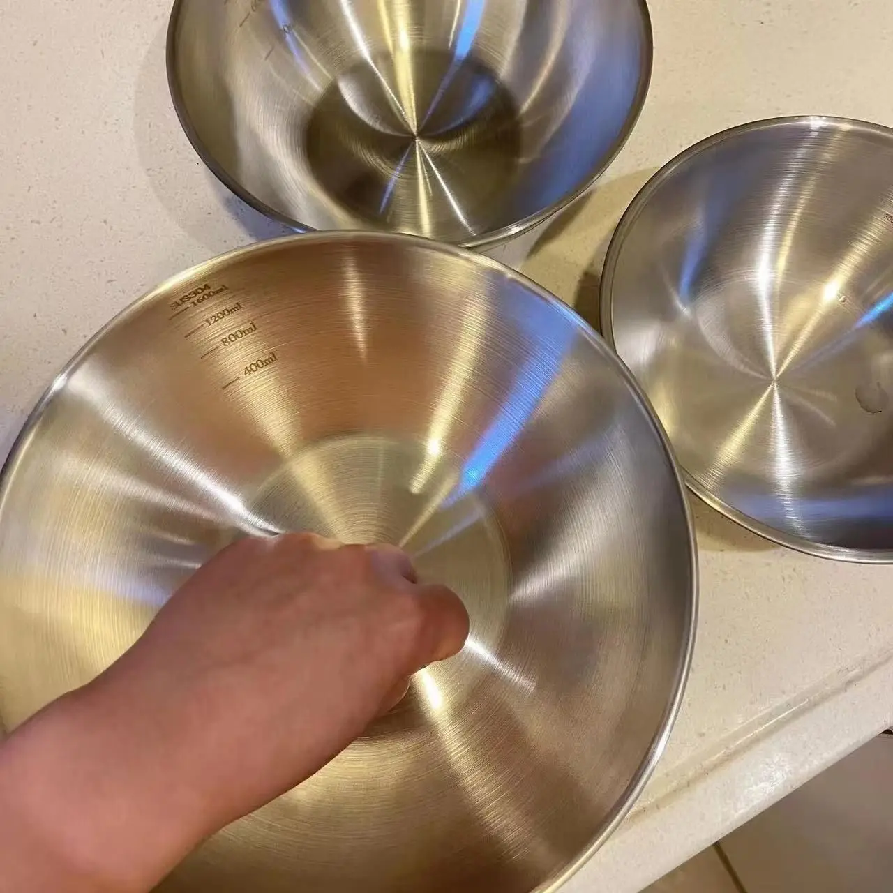 1-3 Edelstahl-Schüssel-Set mit – Stand Mixer Bowl Bewertung und Preis