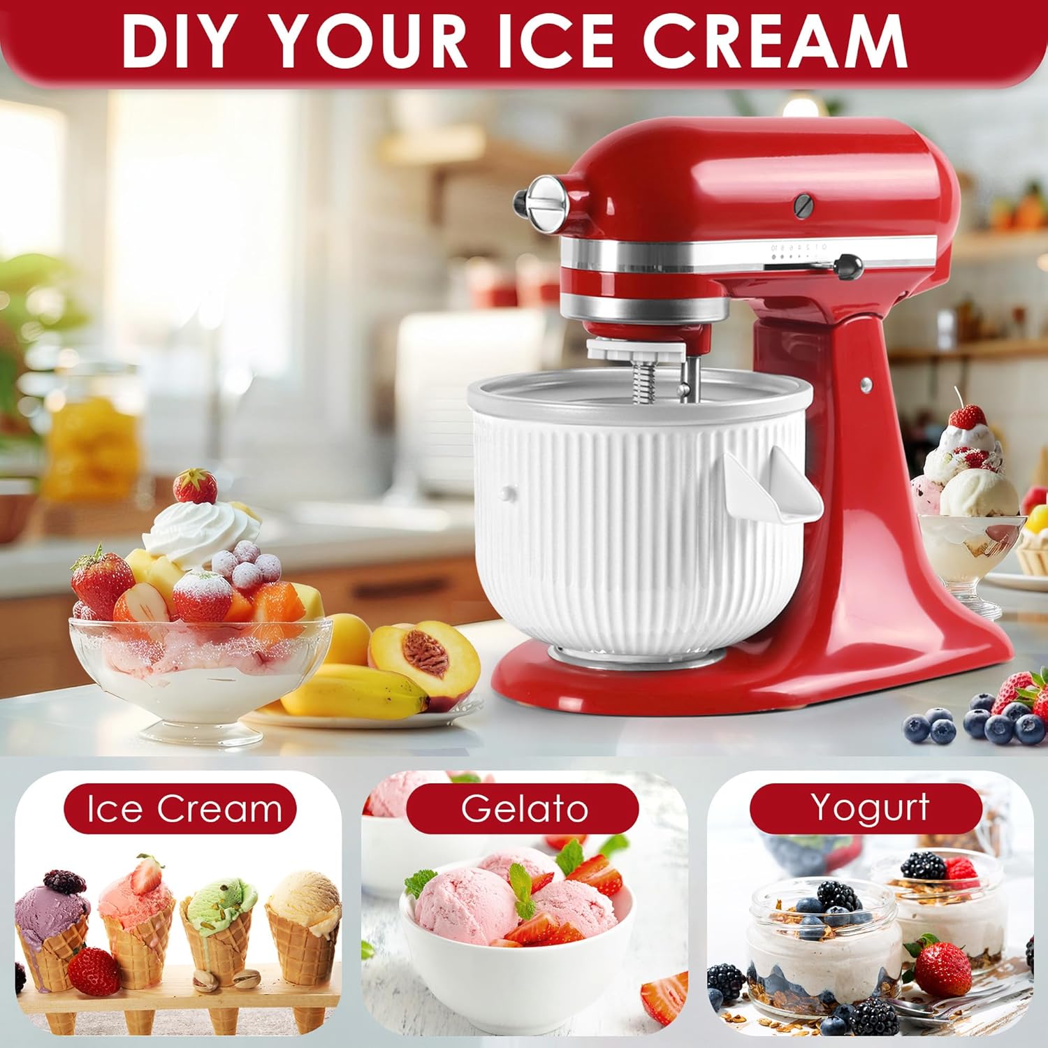 Eismaschinen-Aufsatz für Kitch – Stand Mixer Bowl Bewertung und Preis